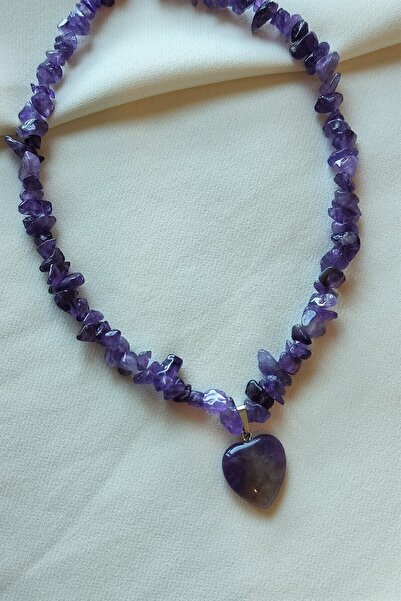 LADIN DOGALTAŞ Certified Howlite Heart Broken Stone Natural Stone Necklace