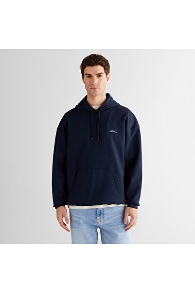 Gant Erkek Lacivert Regular Fit Kapüşonlu Sweatshirt