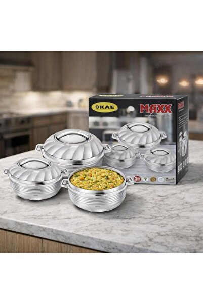 laverahome Food Container Set - 3 Pieces - Stainless Steel Indian - Perfect f...