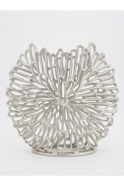 GFSMORE Metal Cage Vase Silver 38 X 39 cm