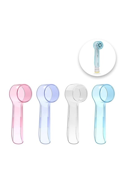 Jumbo Set 4 Huse Pastel pentru Capete Periuta Electrica, Protectie Igienica p...