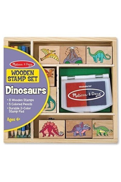 Melissa & Doug Ξύλινο Σετ Σφραγίδων - Δεινόσαυροι (11633)