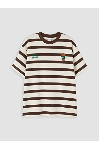 LC Waikiki Timeless Clothing & Timeless Choices Striped Embroidered Boys' T-S...