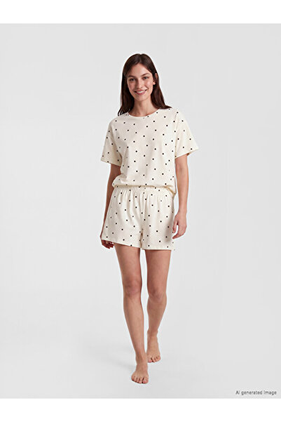 LC Waikiki Esvab • Modern & Distinctive Polka Dot Women's Shorts Pajama Set