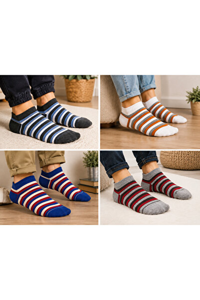 B.T. LADEN ÇORAP Black Arden Socks 4 Çift Erkek Çocuk Pamuklu Desenli Çorap G...