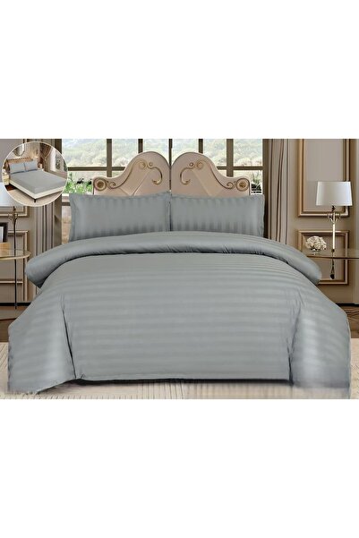 CHIRASO Damask Bedding Top Bottom Set 4 pieces, Stretchy Sheet 180x200cm, Duv...