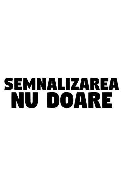 OEM Autocolant auto  "Semnalizarea nu rănește ", 10cm, Negru