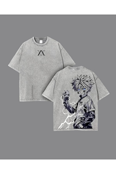 Toum Hunter X Hunter Printed Washable Vintage Unisex Oversize T-Shirt