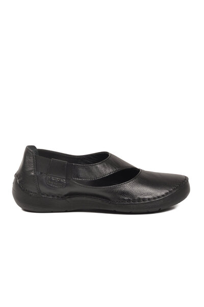AYAKMOD Black Genuine Leather Women's Casual Shoes 44284 Z