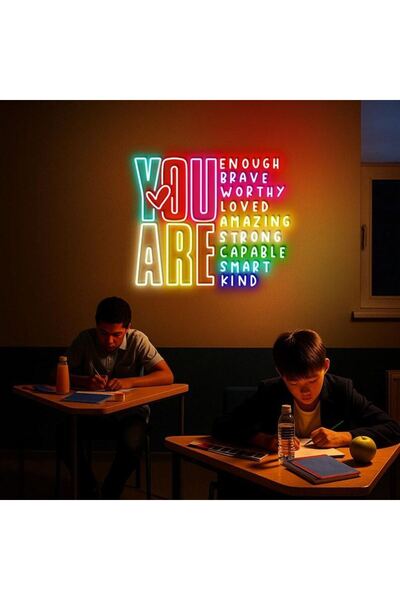 Slasa You Are Kind LED Neon Sign 50×50 cm, Multicolor, with 6mm Acrylic Base