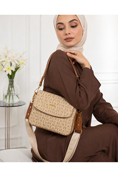 Just Polo حقيبة نسائية جديدة للموسم الجديد بحزام عمودي و4 أقسام مقاس 25×15 سم