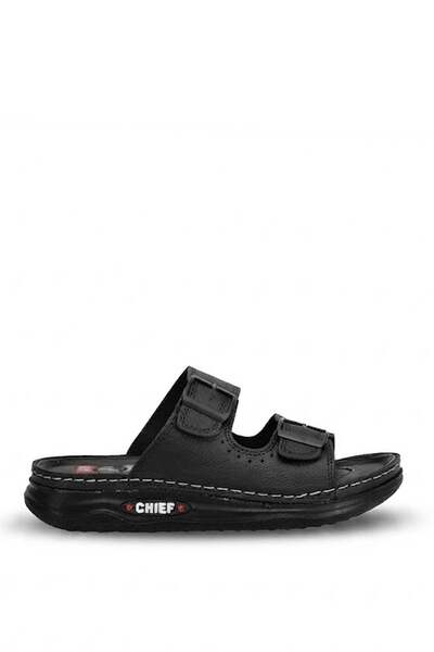 Ayakkabı Fuarı Elit Asemtr05 Men's Flat Slippers Black