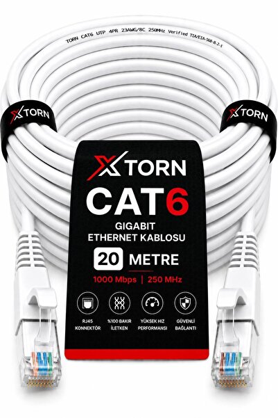 torn Cat6 Ethernet Cable 20 Meters Rj45 Lan Internet Modem Router Computer Cable