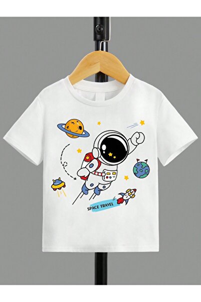 SVART WEAR Space Travel Printed Crew Neck 100% βαμβακερό κοντομάνικο μπλουζάκ...