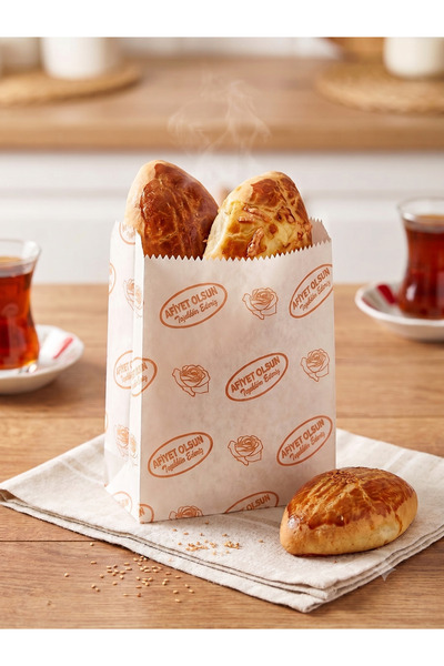 Gökplast POĞAÇA VE SİMİT KESE KAĞIDI AFİYET OLSUN YAZILI 1KG