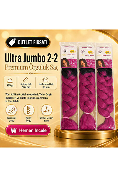 KONAK PERUK Pachet de 3 - Păr sintetic Ombre pentru împletituri africane și d...