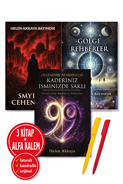 Destek Yayınları Alfa Kalem+Helen Akkaya 3 Kitap Helenistik Numeroloji:Kaderi...