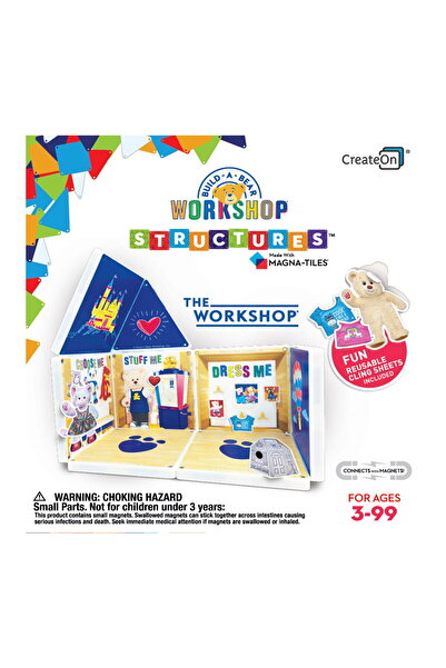 Generic Set de construcții Magna-Tiles Structures The Workshop cu autocolante...
