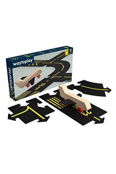 waytoplay Писта за летище Runway с дървено самолетче