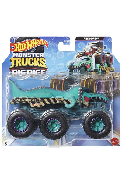 HOT WHEELS MONSTER TRUCK BIG RIGS МЕТАЛНА КОЛА С 6 КОЛЕЛА MEGA-WREX ТЮРКОАЗЕН...