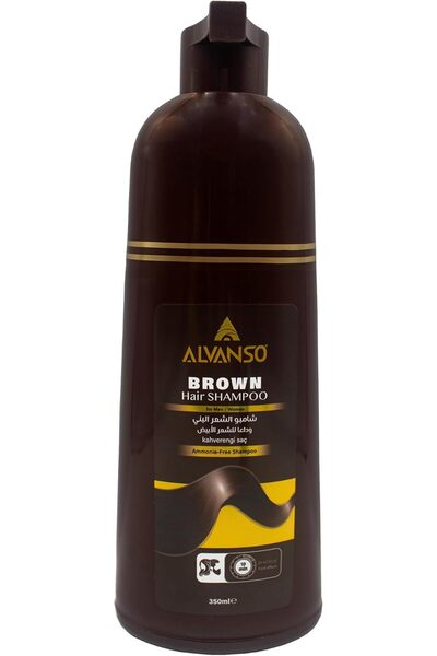 ALVANSO Brown Shampoo for Gray Hair - Long-lasting Color, Natural Herbal Ingr...