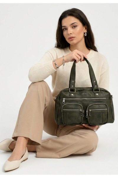 MEGA ÇANTA Faux Leather Women's Shoulder Bag 35*25 cm Crossbody Messenger Bag...