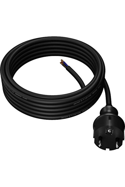 AwTools Cablu prelungitor impermeabil 3 x 1.5mm²/3m Negru Cod: AW24857