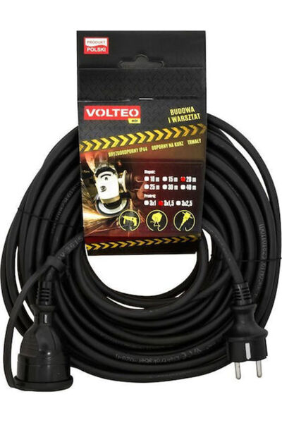 Volteo Cablu prelungitor pe tambur 3 x 1.5mm²/20m Negru