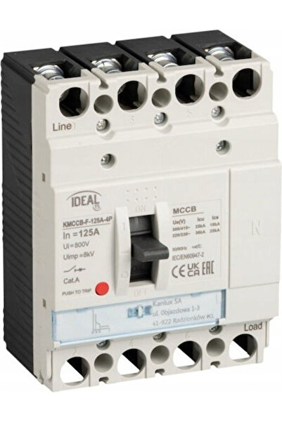KANLUX Întrerupător Compact Mccb Kmccb-f-125a-4p 4 Poli 25kA 380/415V AC 36kA...