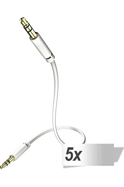 İnakustik Καλώδιο Jack 3.5mm - 3.5mm αρσενικό σε 3.5mm αρσενικό, Λευκό, Μήκος...