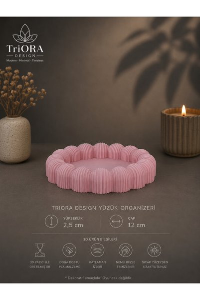 triora Bloom Ring & Jewelry Organizer |   3D Printing Decorative Jewelry Stand |   Modern Minimalism |   12 cm X 2.5 cm
