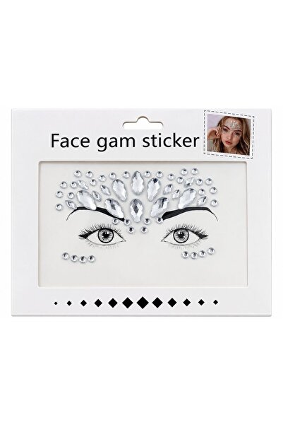 EMKSHOP YÜZ TAŞI 3D PARLAK GÖZ SÜSLEME YAPIŞKAN FACE STİCKER