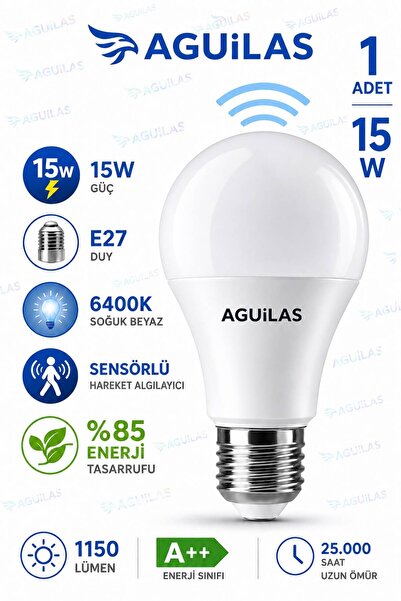 Led Lamp with Motion Sensor E27 Duy 15w 1150 lumen Light Lamp A+ + Auto Led Bulb with Motion Sensor