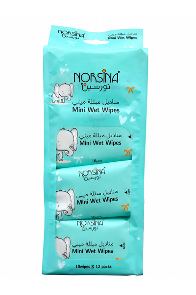 Norsina Nursina Wet Wipes Mini 10Pcs*12