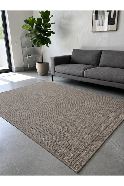 Sarar Premium Düz Sisal Modern Desen Dokuma Tabanlı Kolay Temizlenen Halı Kil...