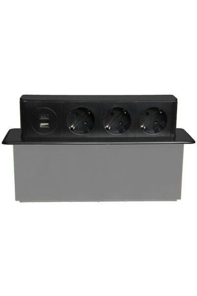 Plastrol Prelungitor cu 3 prize și USB-A Cod: 1-00019-39974