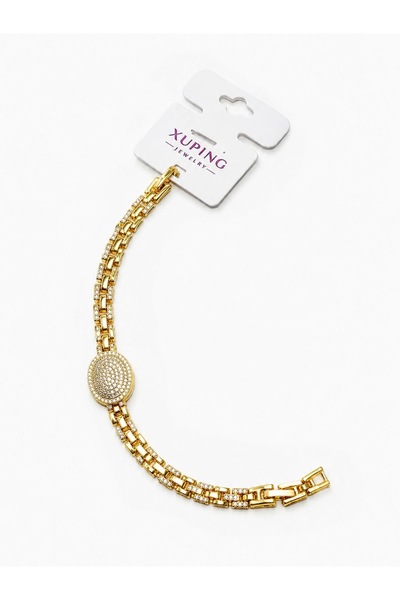 XUPING JEWELRY Xuping 14 K Altın Kaplama Zirkon Taşlı Bileklik