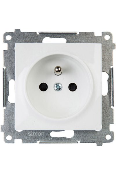 Kontakt-Simon Priză electrică simplă Simon 54 16A IP20 Alb Dgz1cz.01/11