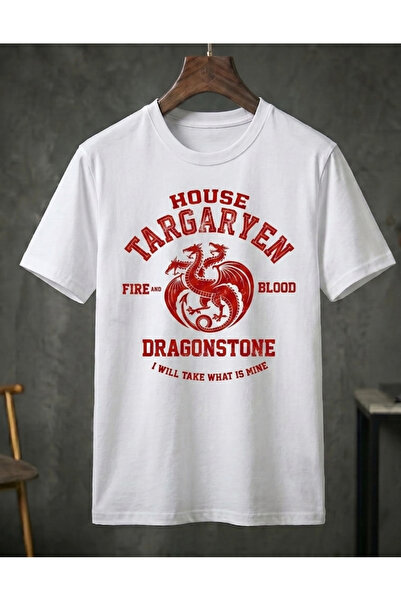 NAJM Black Cotton T-Shirt Inspired by the Series House of Thedragon