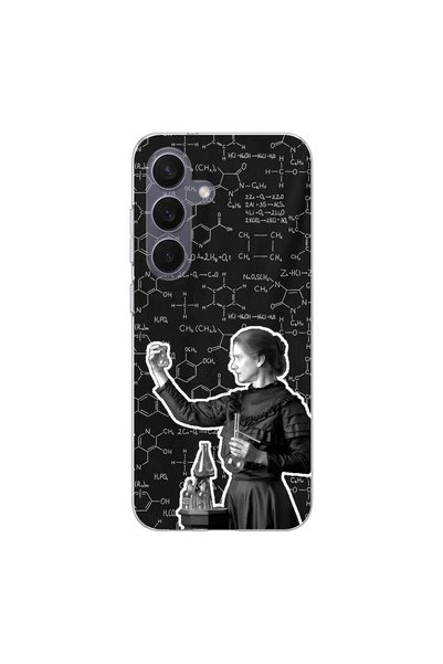 PPKin Samsung Galaxy S25 Compatible Scientist 3 Design Transparent Case