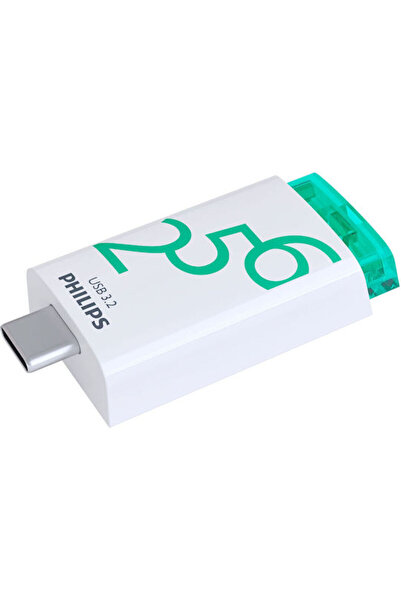 Philips Click Series Gen 1 256GB USB 3.2 Stick with connection USB-C White