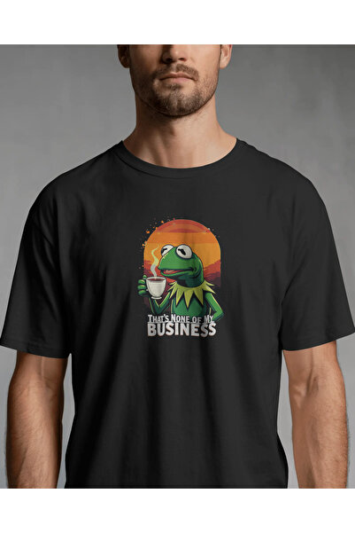buzagi None of My Business Regular Unisex Black T-Shirt