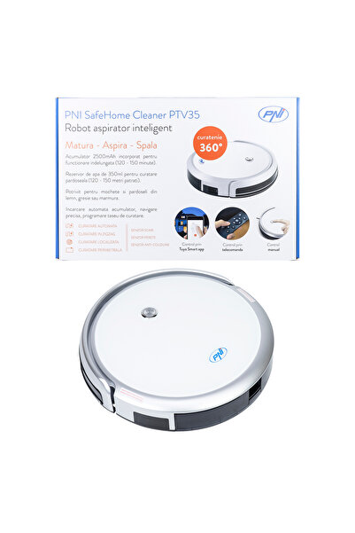 PNI Robot aspirator inteligent SafeHome Cleaner PTV35 WiFi, 30W, control si p...