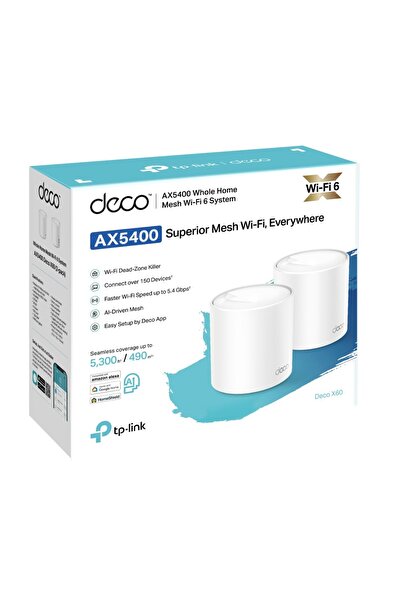 OEM TP-Link Deco X60 (2-Pack) – AX5400 Whole Home Mesh Wi-Fi 6 System