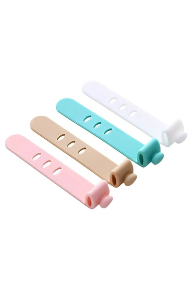 POWERTECH δεματικά καλωδίων TIES-077, 6.5x1cm, πολύχρωμα, 4τμχ