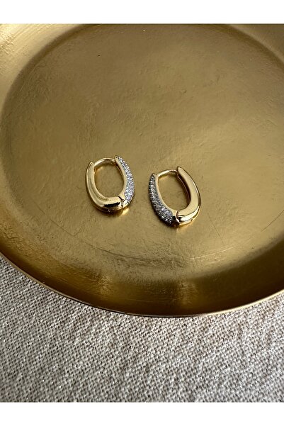 ringbox Gold Double Color Oval Earrings