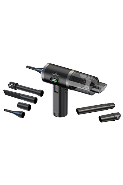 POWERTECH 2 σε 1 σκουπάκι χειρός & air duster PT-1576, 50W, 3600mAh, μαύρο