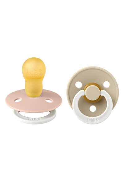 Bibs Set 2 suzete fosforescente Colour Glow Latex, tetină rotundă - Culori și...