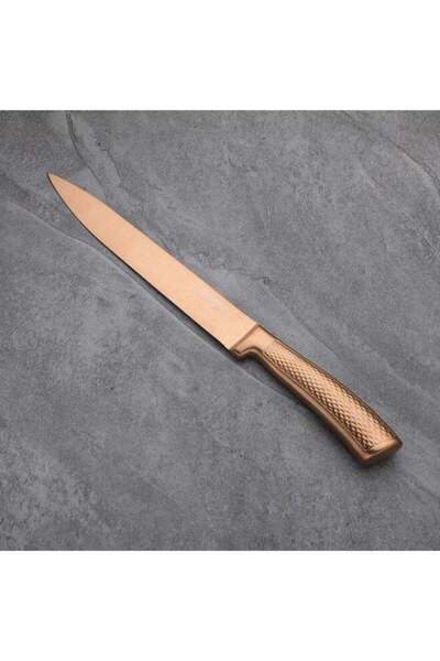 Danube Home Chef'S Delight Bistro 8-Inch Slicer Knife Copper Handle Stainless...