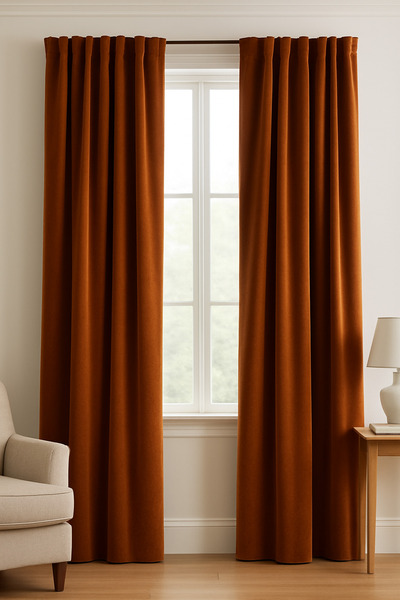ArasyaHome Draperie de Catifea Amsterdam Blackout 90% Cărămiziu